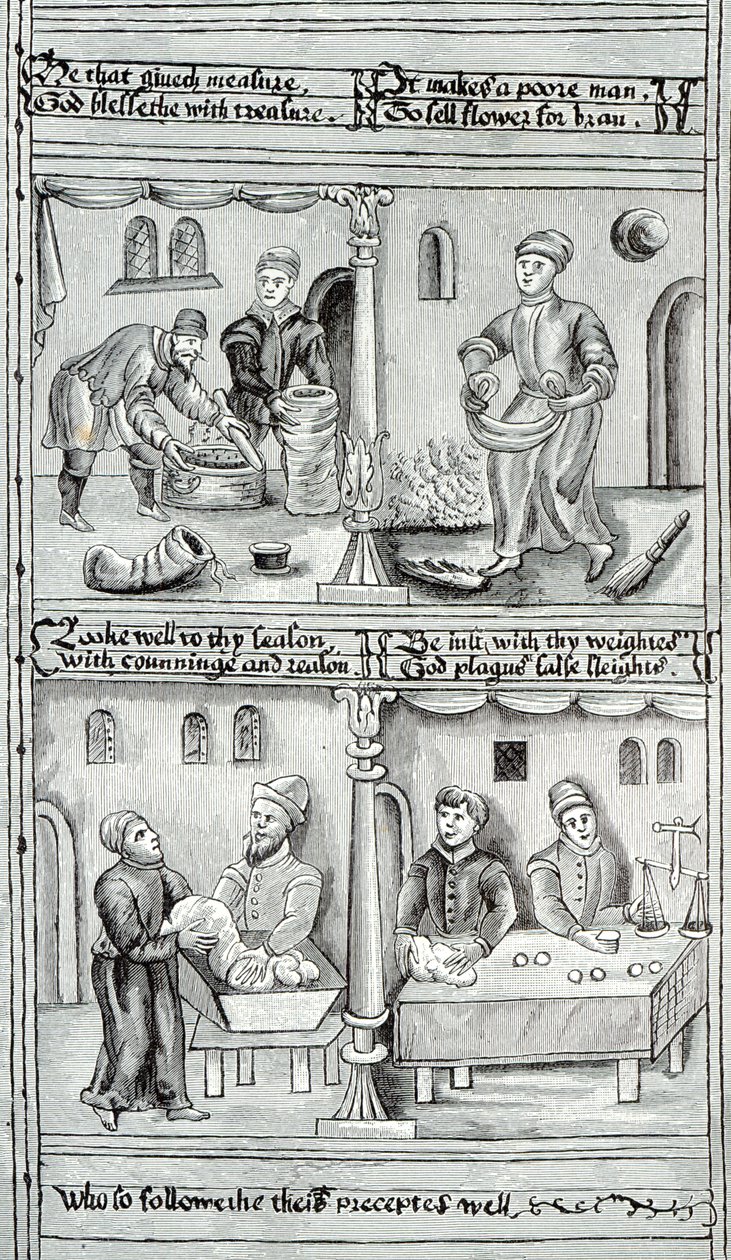 Bakkers van York, A.D, 1595-96 door English School