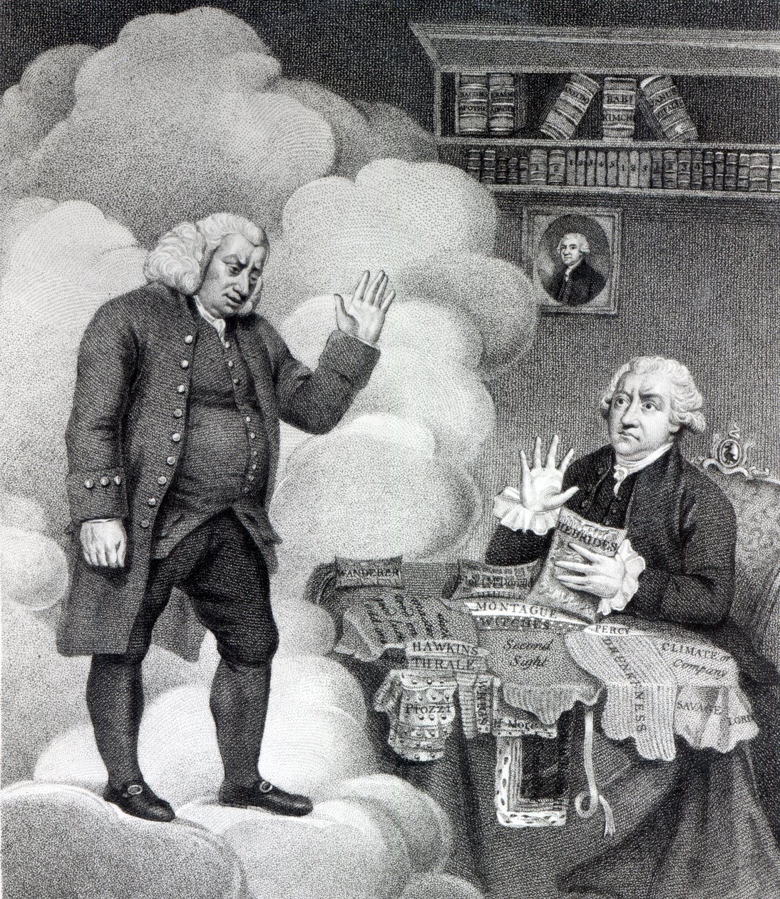 Boswell en de geest van Samuel Johnson, gepubliceerd in 1803 door English School