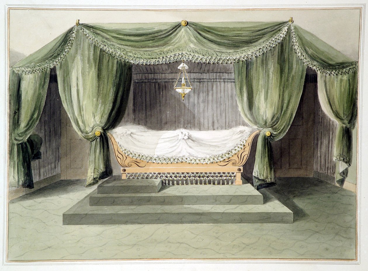 Ontwerp voor een tentkamer, c.1806 door English School