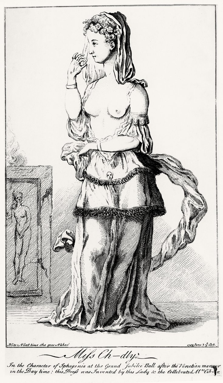 Elizabeth Chudleigh gekleed als Iphigenia door English School