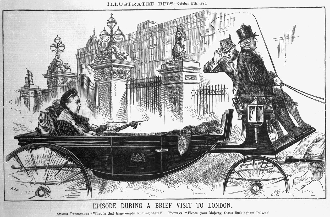 Episode tijdens een kort bezoek aan Londen, 17 oktober 1885 door English School