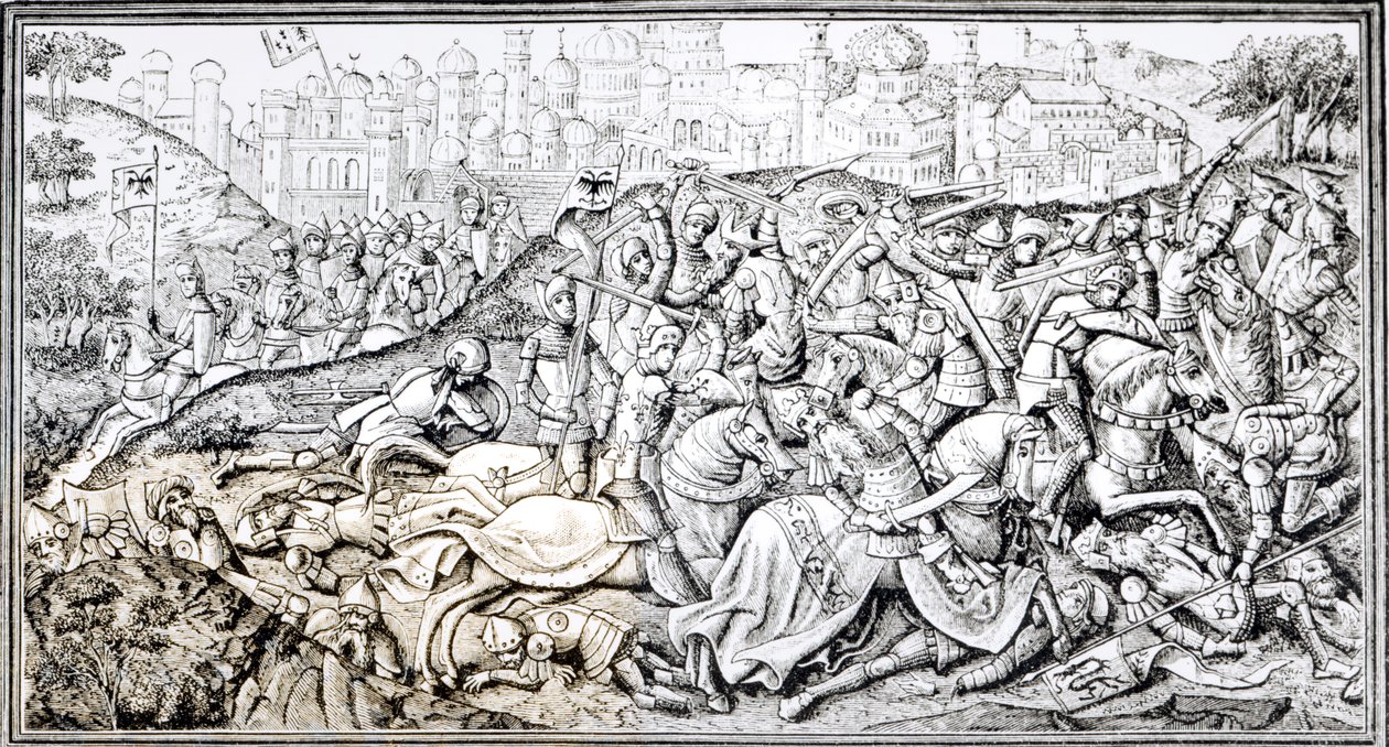 Facsimile van de verovering van Jeruzalem door Karel de Grote, uit de 