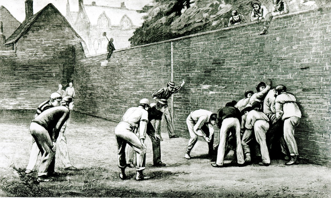 Voetbal bij de Muur in Eton door English School