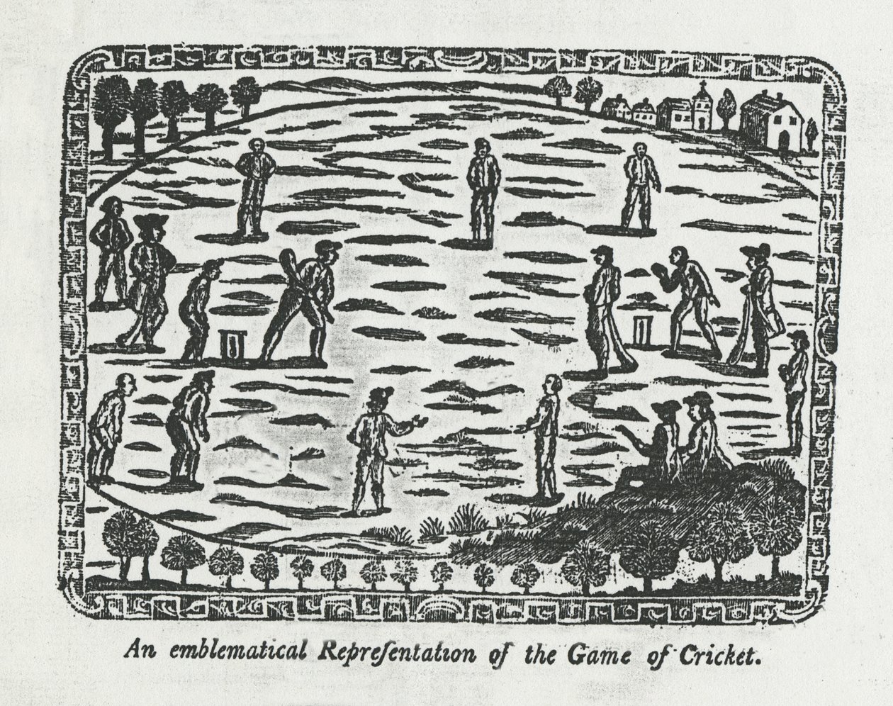 Cricketspel, 1774 door English School