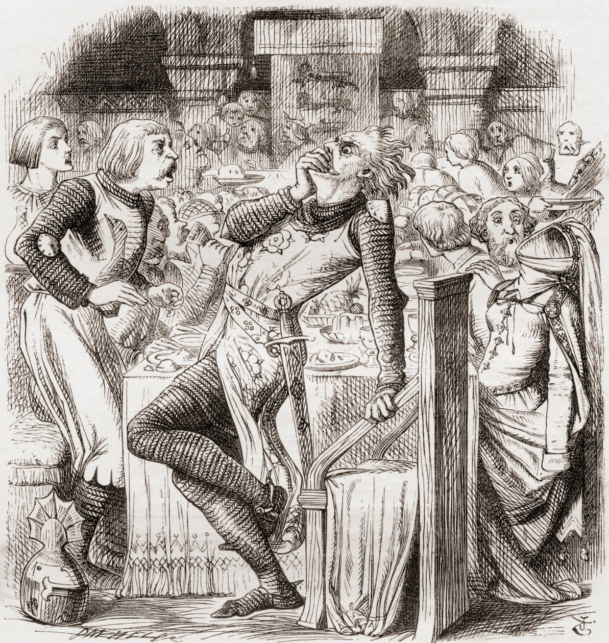 Illustratie naar J. Tenniel voor het gedicht 