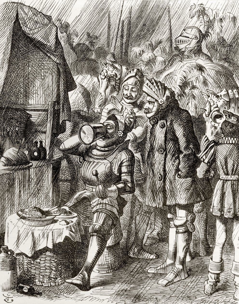 Illustratie na J. Tenniel voor het gedicht 