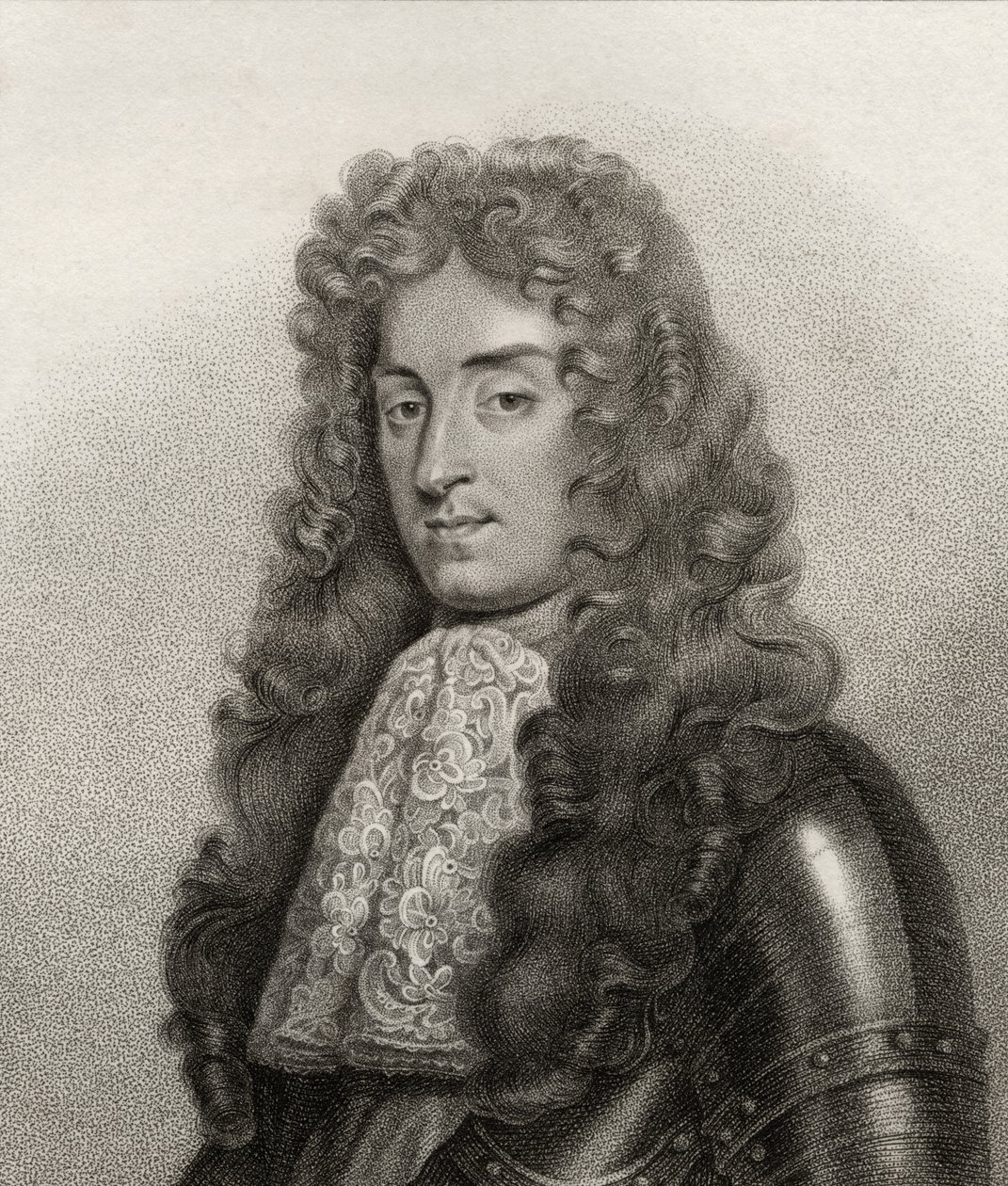 Koning James II, gegraveerd door Bocquet, uit 