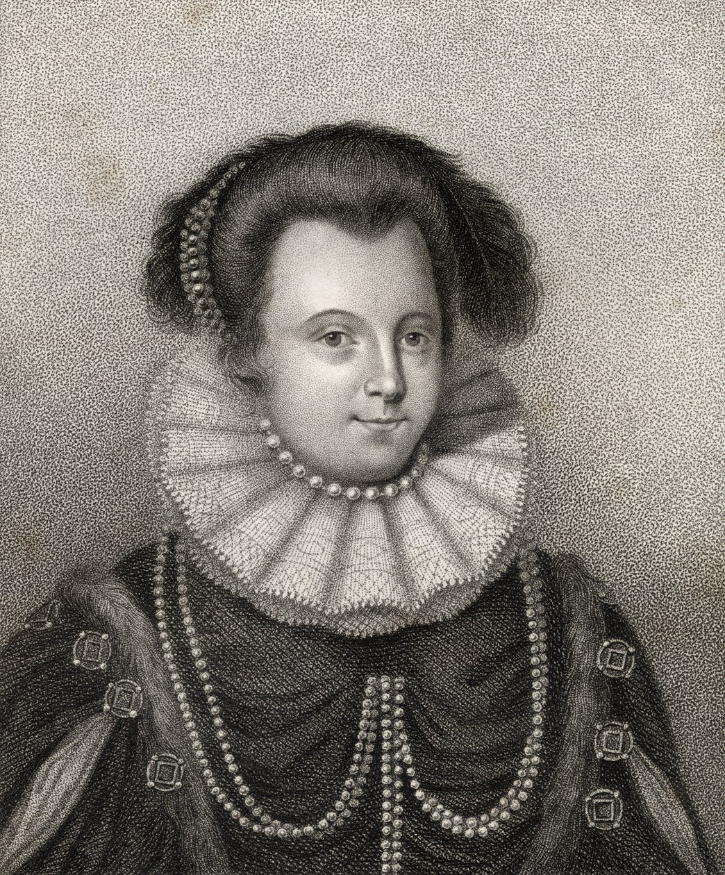 Lady Margaret Russell, gegraveerd door Bocquet, illustratie uit 