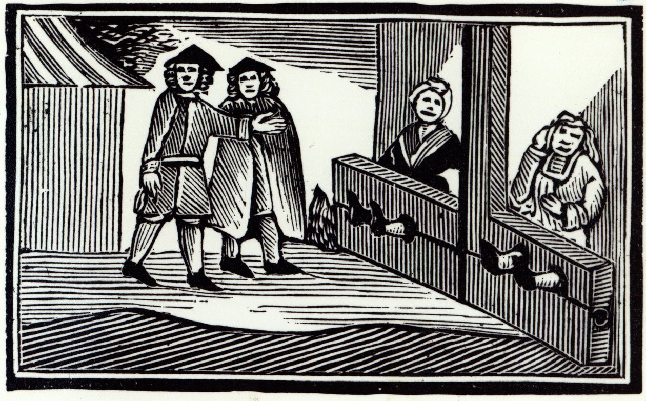 Man en Vrouw in de Schandpaal door English School