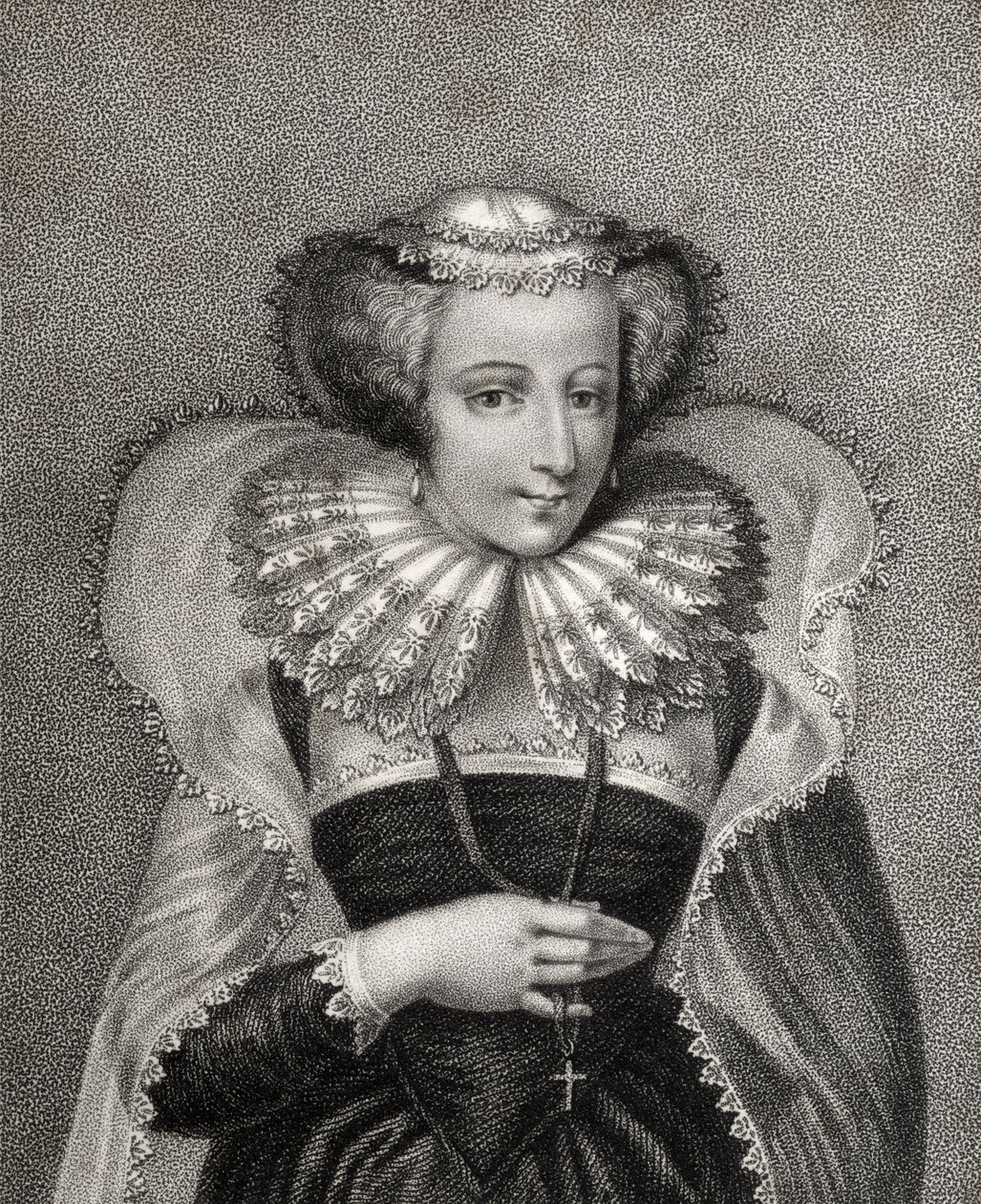 Mary Queen of Scots, gegraveerd door Bocquet, illustratie uit 