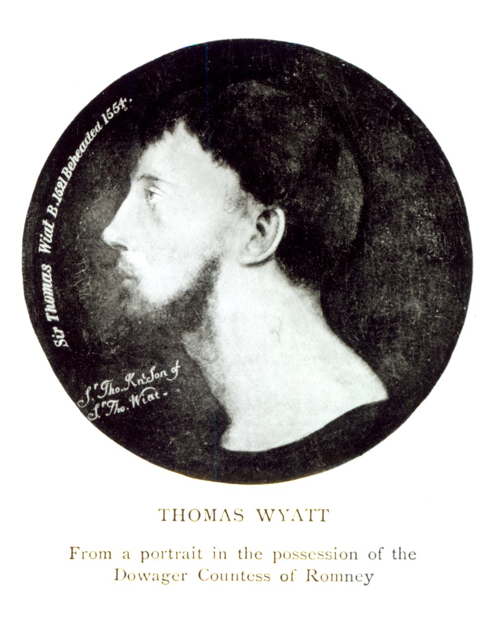 Medailleportret van Sir Thomas Wyatt de Jongere (ca. 1521-54) door English School