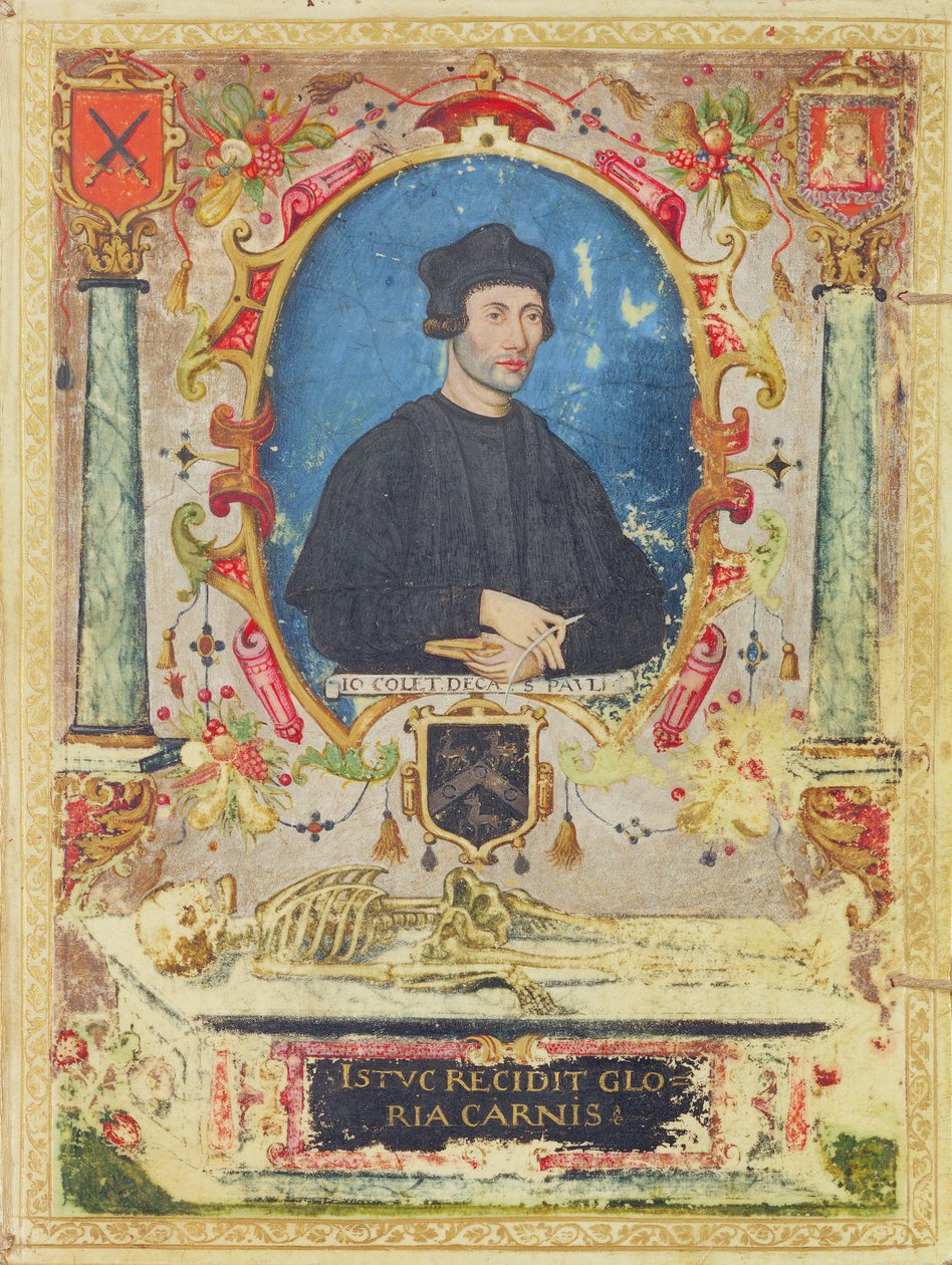 Herdenkingsportret van John Colet (1467-1519) door English School