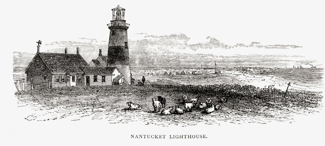 Nantucket Vuurtoren, Massachusetts, c.1870, uit 