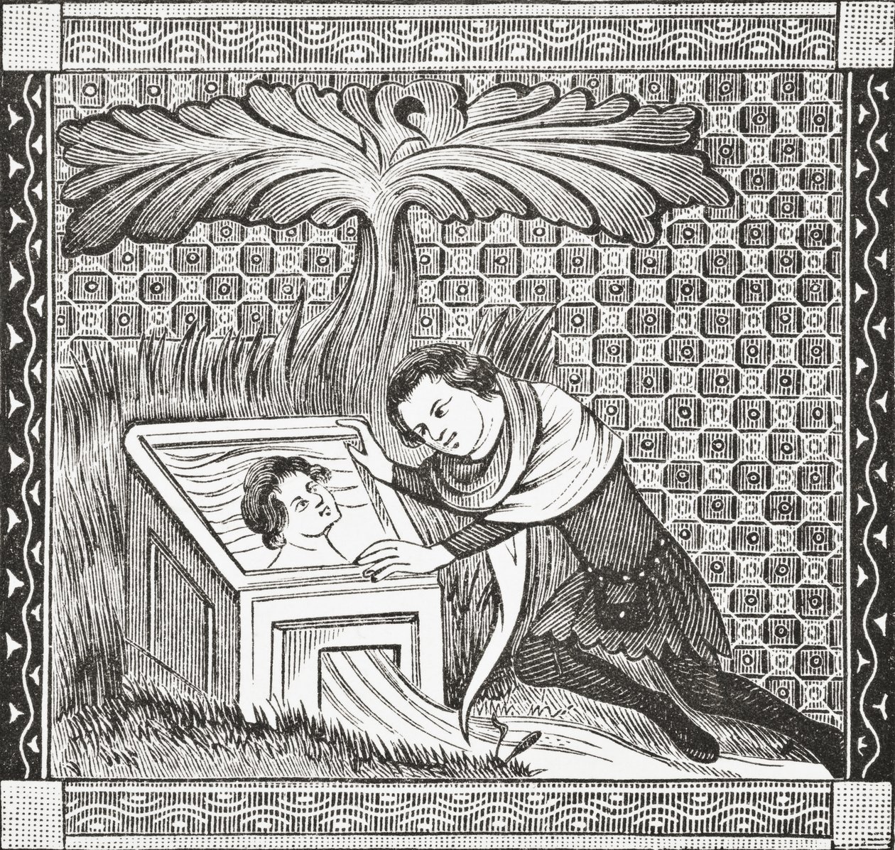 Narcissus bij de Fontein, 1878 door English School