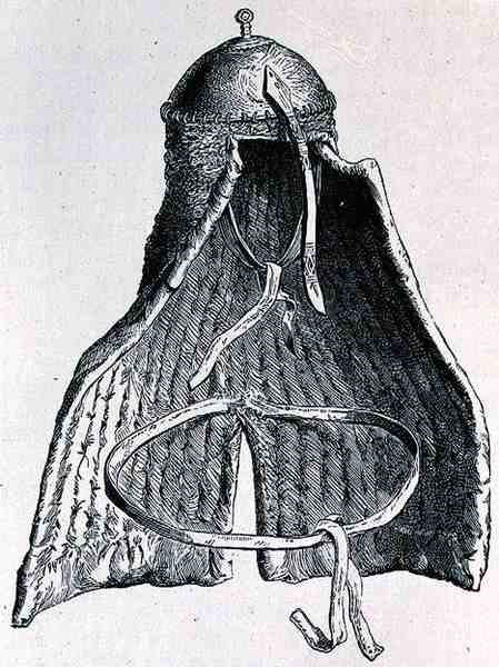 Nubische helm, uit De Geschiedenis van de Mensheid, Vol.III, door Prof. Friedrich Rayzel, 1898 door English School