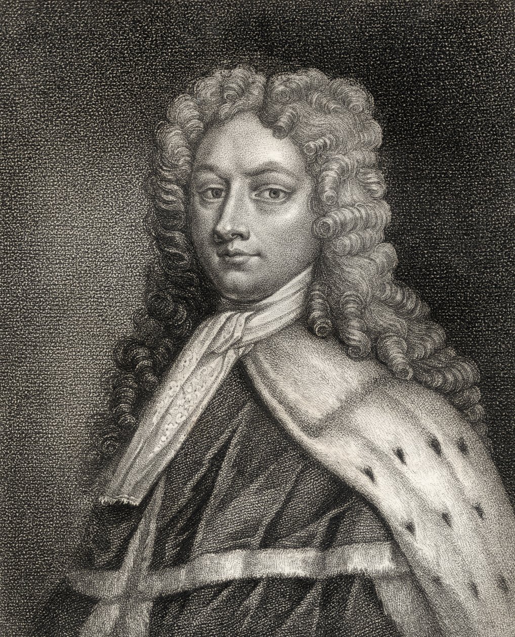 Philip Wharton, gegraveerd door Geremia, illustratie uit 
