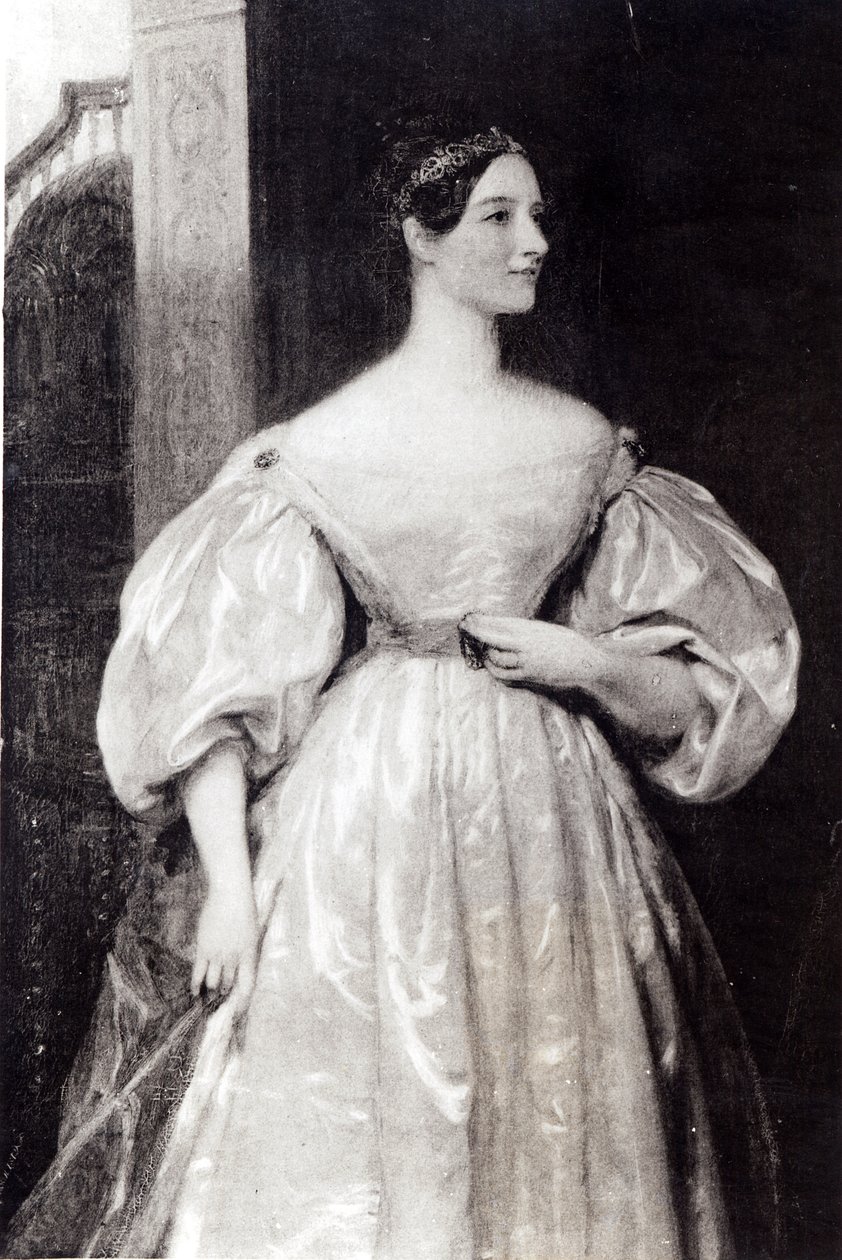 Portret van Augusta Ada Byron (1815-52) Gravin van Lovelace door English School