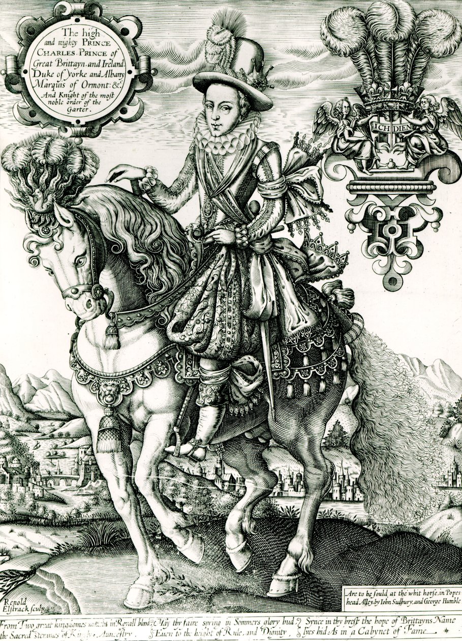 Portret van Karel I als prins door English School