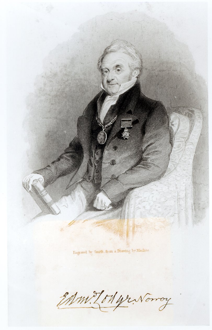 Portret van Edmund Lodge door English School