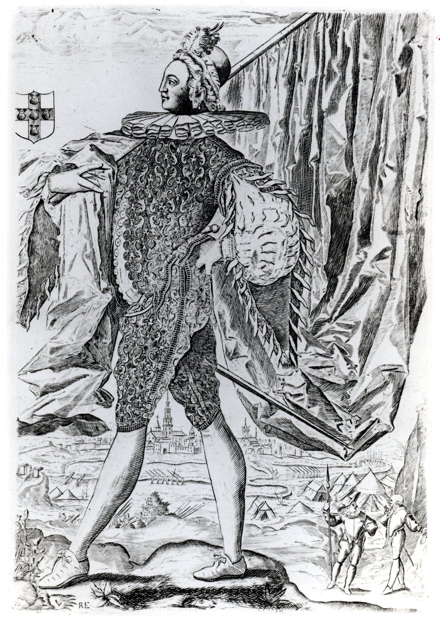 Portret van George Villiers, 1e Hertog van Buckingham (1592-1628) gegraveerd door Renold Elstrack (1571-ca.1630) door English School