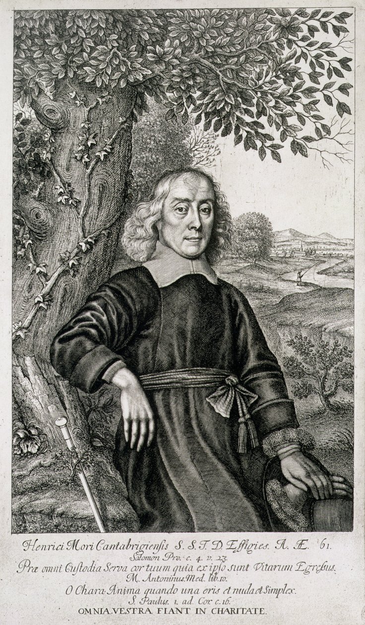 Portret van Henry More (1614-87) frontispice van zijn Theological Works, gegraveerd door William Faithorne (1616-91) 1675 door English School
