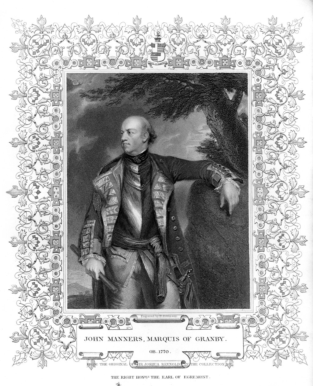 Portret van John Manners, Markies van Granby door English School