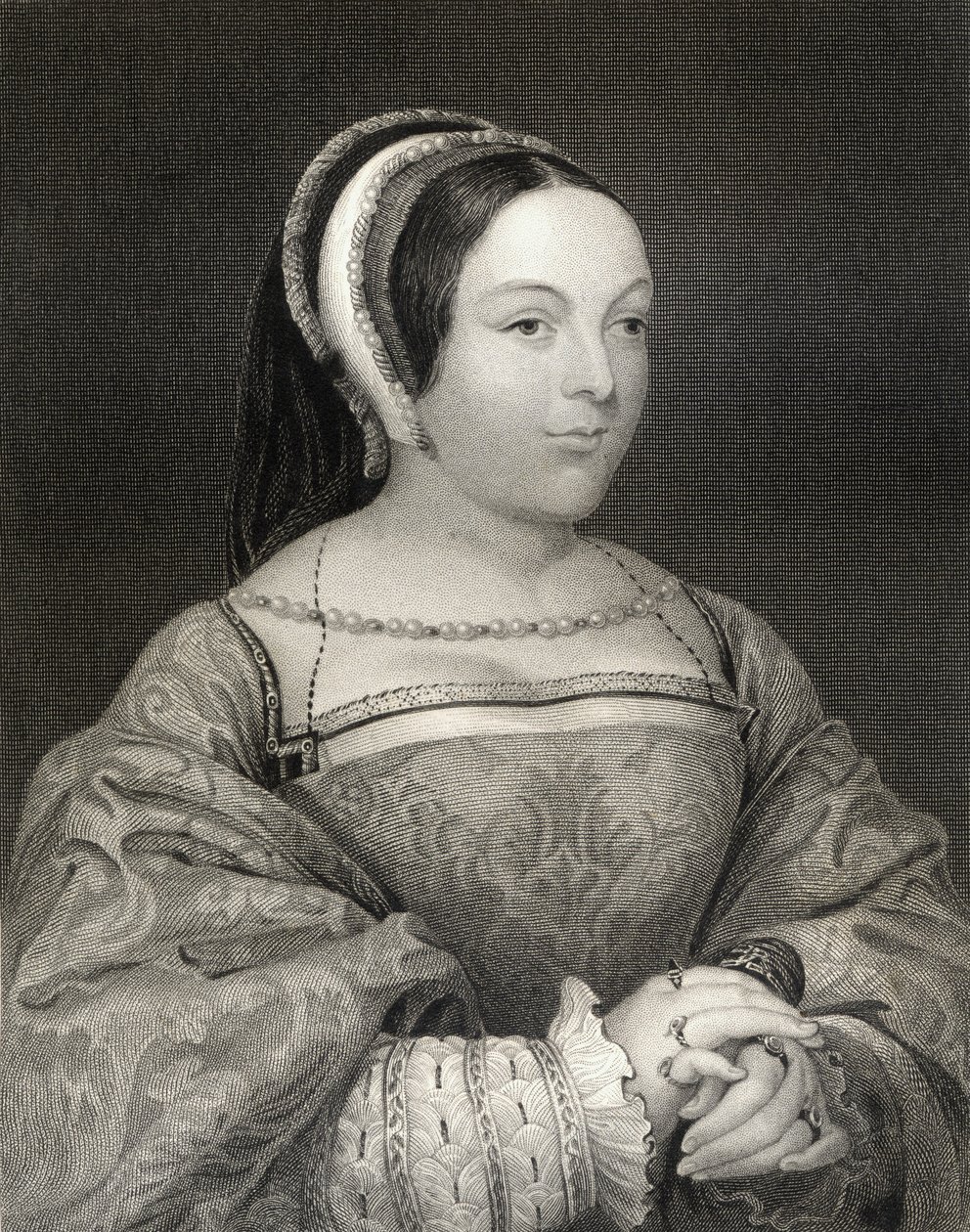 Portret van Margaret Tudor (1489-1541) Koningin van Schotland, uit 