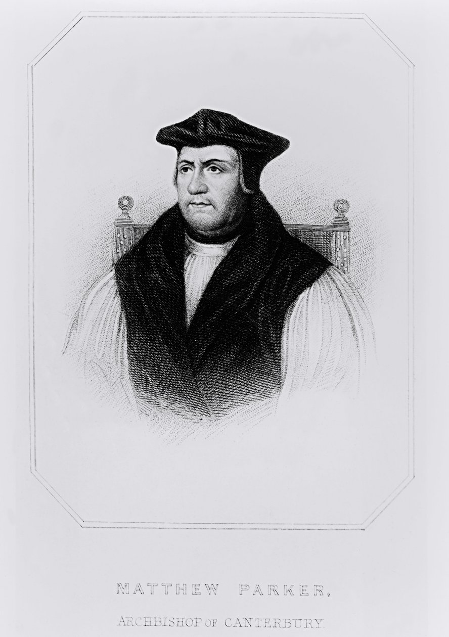 Portret van Matthew Parker (1504-75) uit 