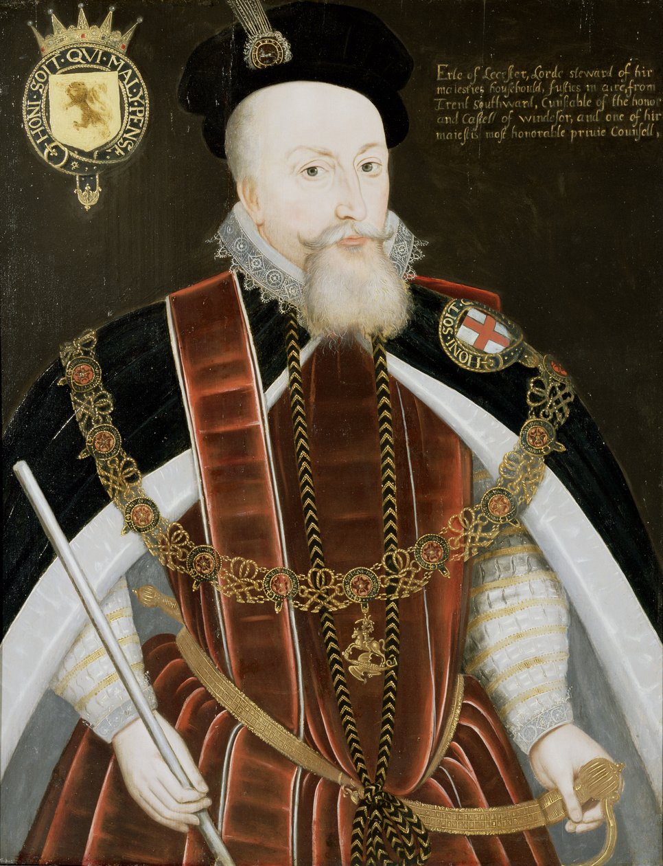 Portret van Robert Dudley (1532-88) Graaf van Leicester door English School