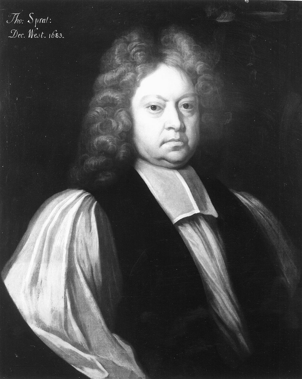 Portret van Thomas Sprat (1635-1713), bisschop van Rochester en decaan van Westminster, dec 1683 door English School
