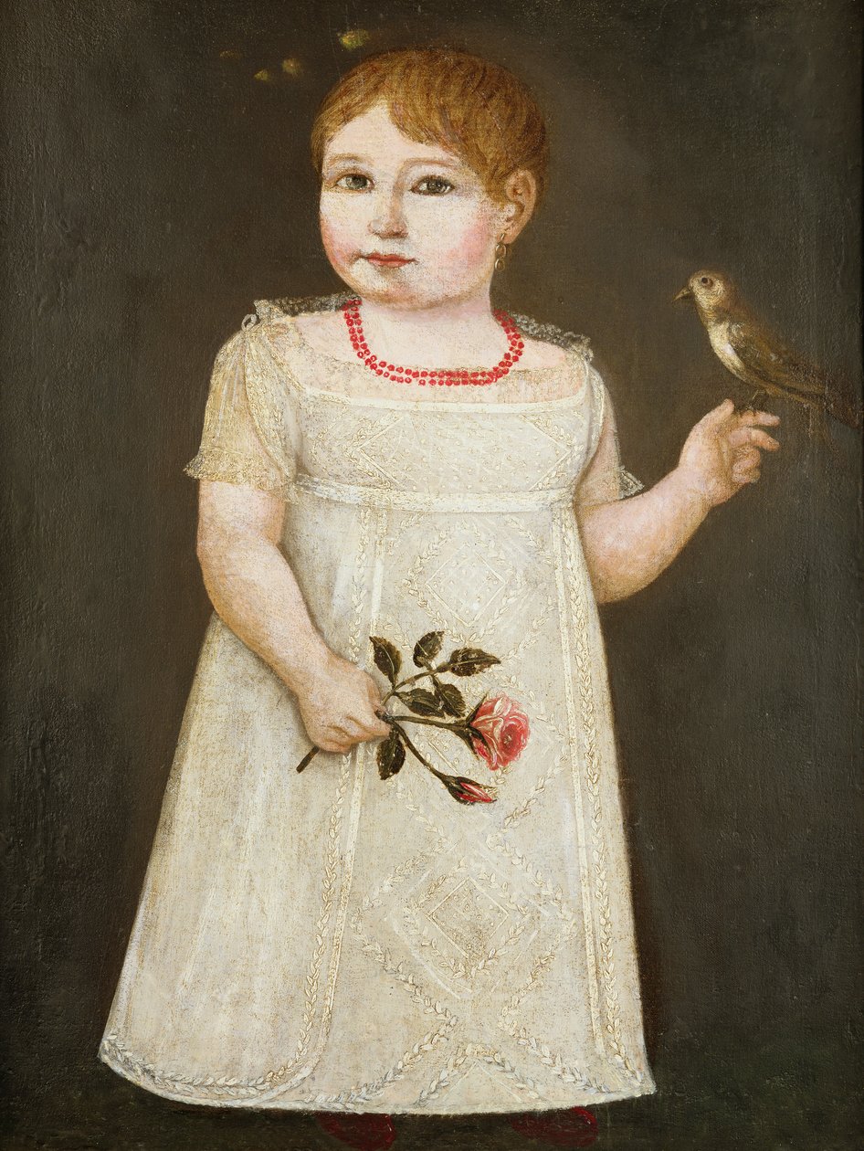 Portret van een klein meisje door English School