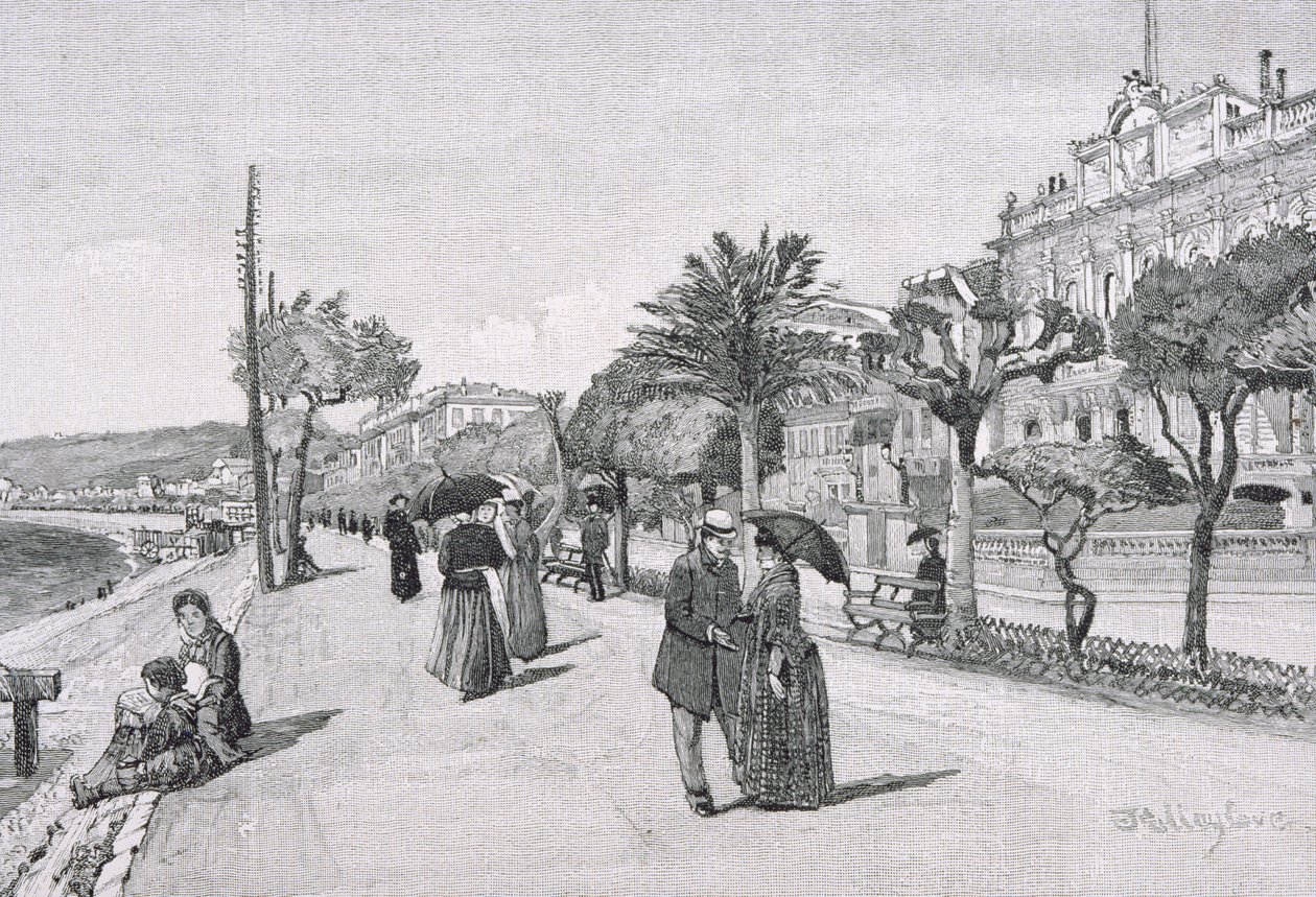Promenade des Anglais, Nice, Frankrijk, uit 