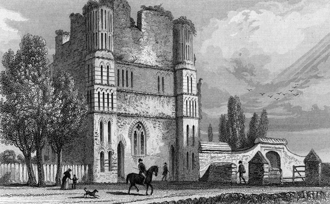Overblijfselen van Malling Abbey, Kent door English School
