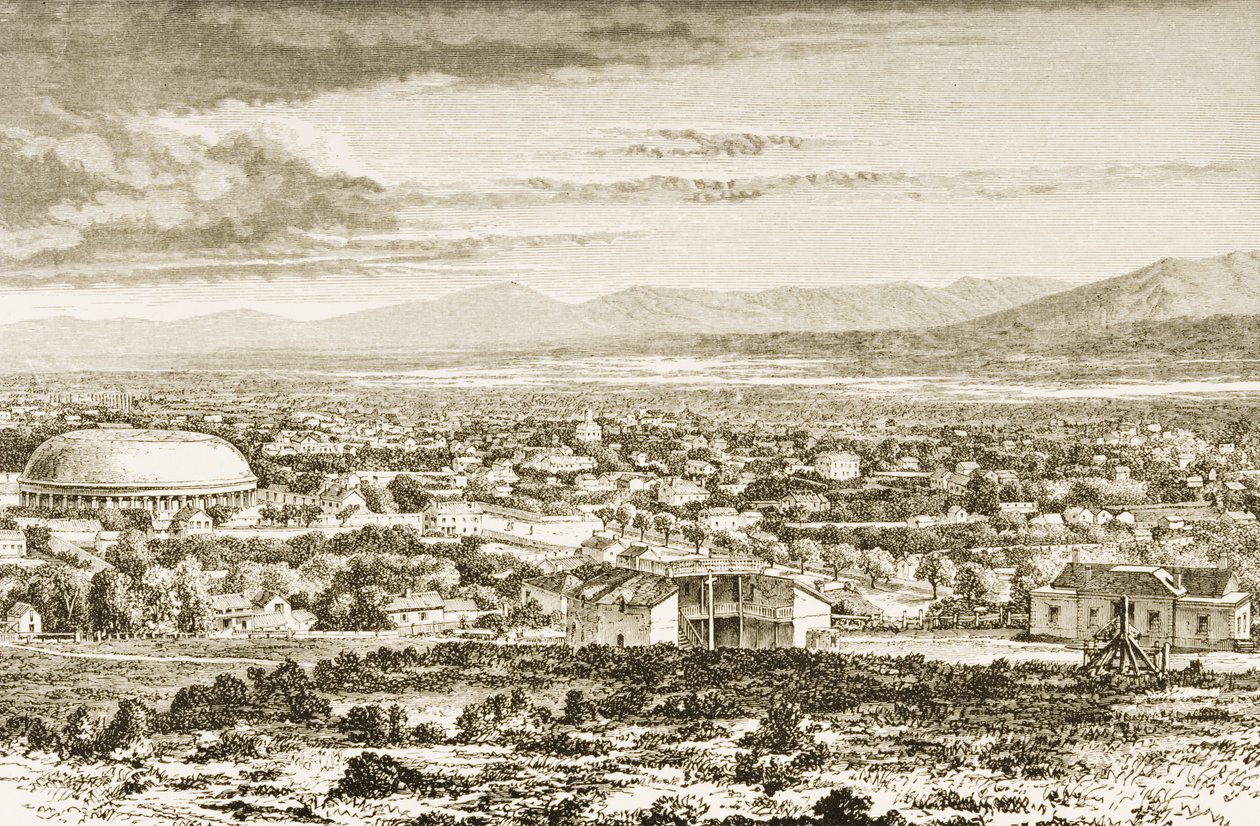Salt Lake City in ca. 1870, uit 