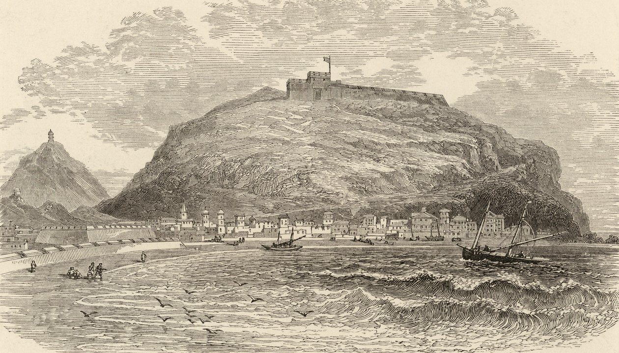 San Sebastian, Spanje, illustratie uit 