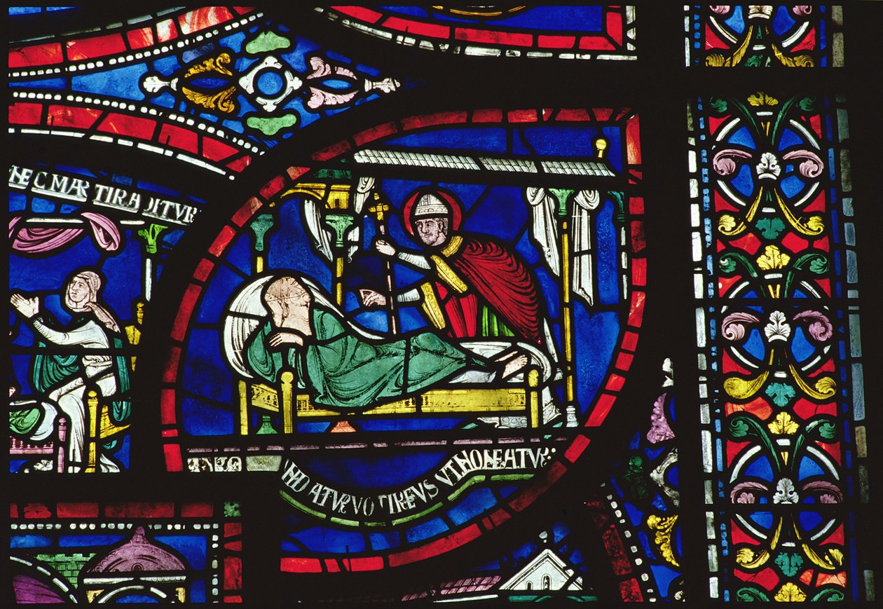 Scène uit het leven van St. Thomas a Becket, ramen van de Trinity Chapel, ca. 1220 door English School