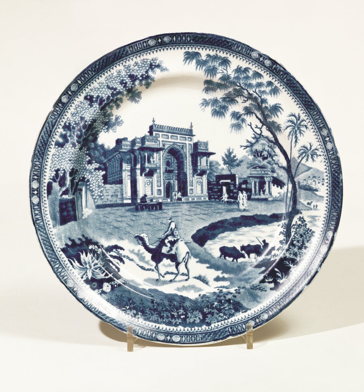 Spode blauw-wit bord, c.1815 door English School