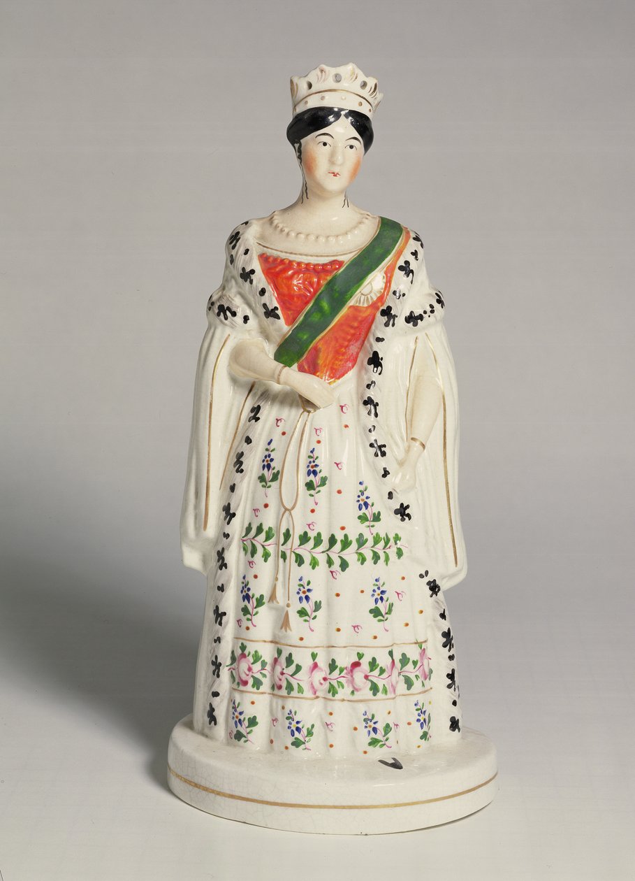 Staffordshire-figuur van Koningin Victoria (1819-1901) door English School