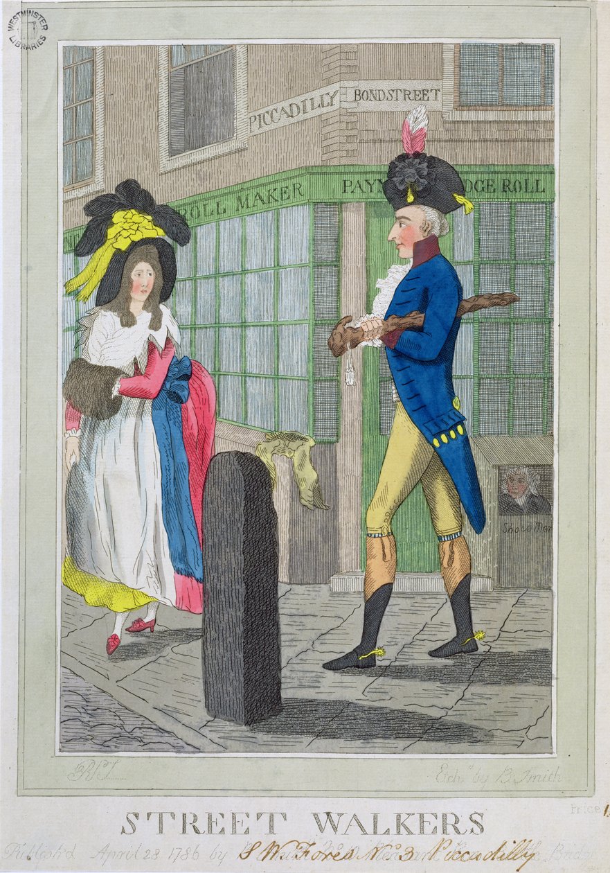 Straatlopers, geëtst door B. Smith, uitgegeven door S.W. Fores, 1786 door English School