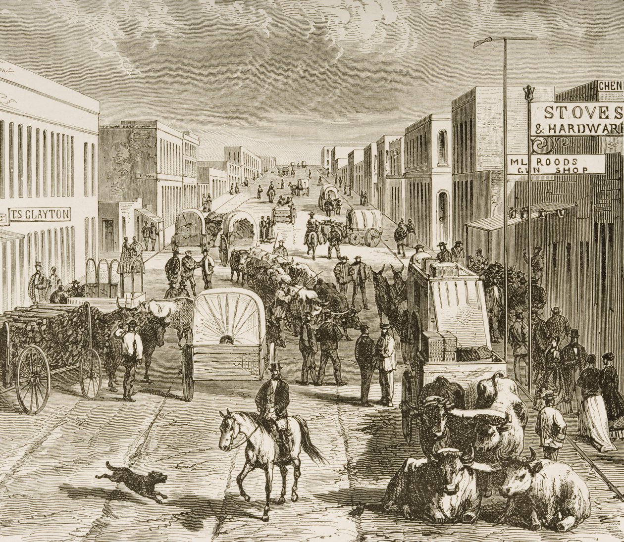 Straat in Denver, Colorado, uit 