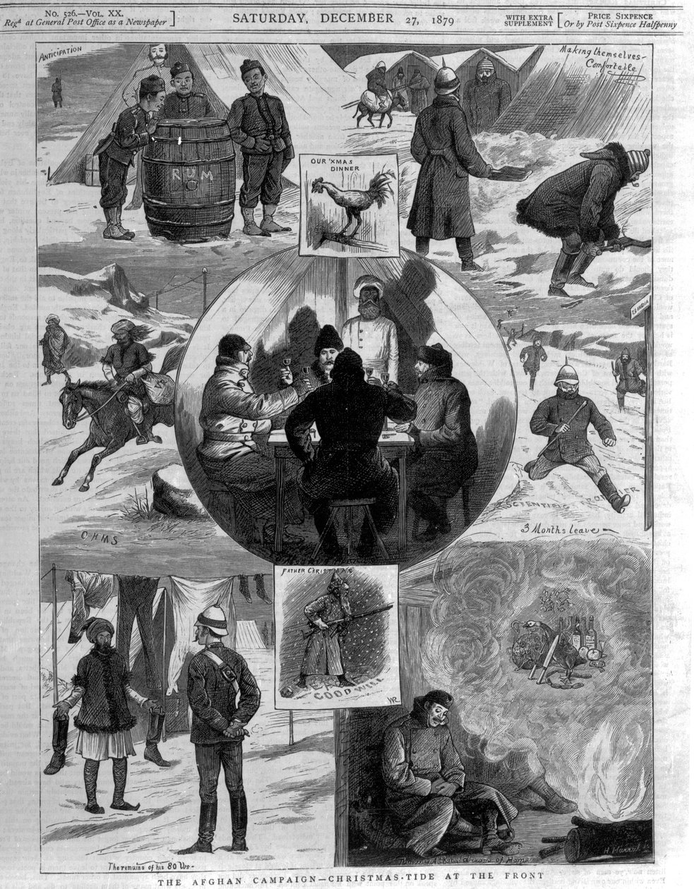 De Afghaanse campagne - Kersttijd aan het front, omslagillustraties uit 