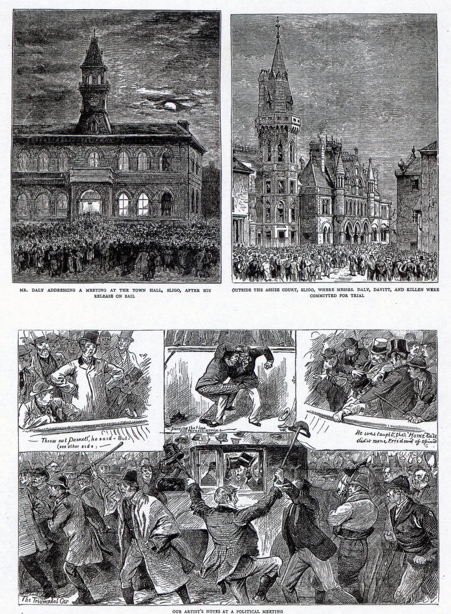De agitatie in Ierland, illustraties uit 