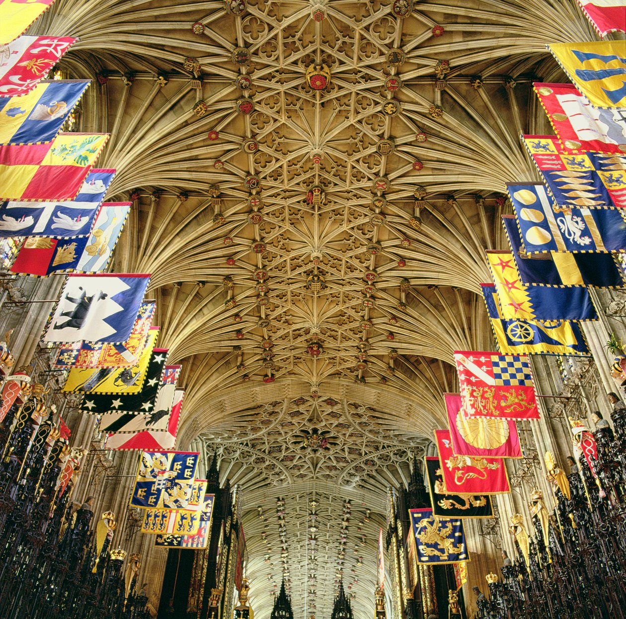 Het plafond van de St. Georges Kapel, Windsor door English School