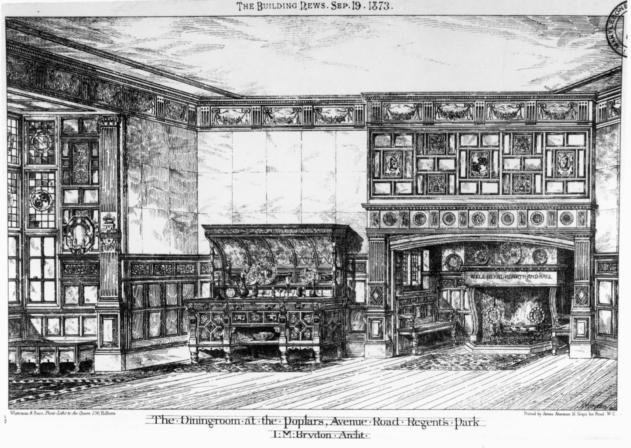De Eetkamer bij de Populieren, Avenue Road, Regents Park, uit 