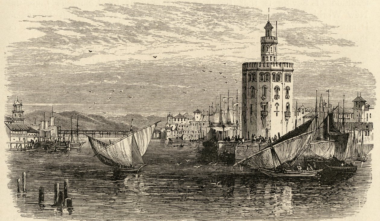 De Gouden Toren, Sevilla, Spanje, uit 