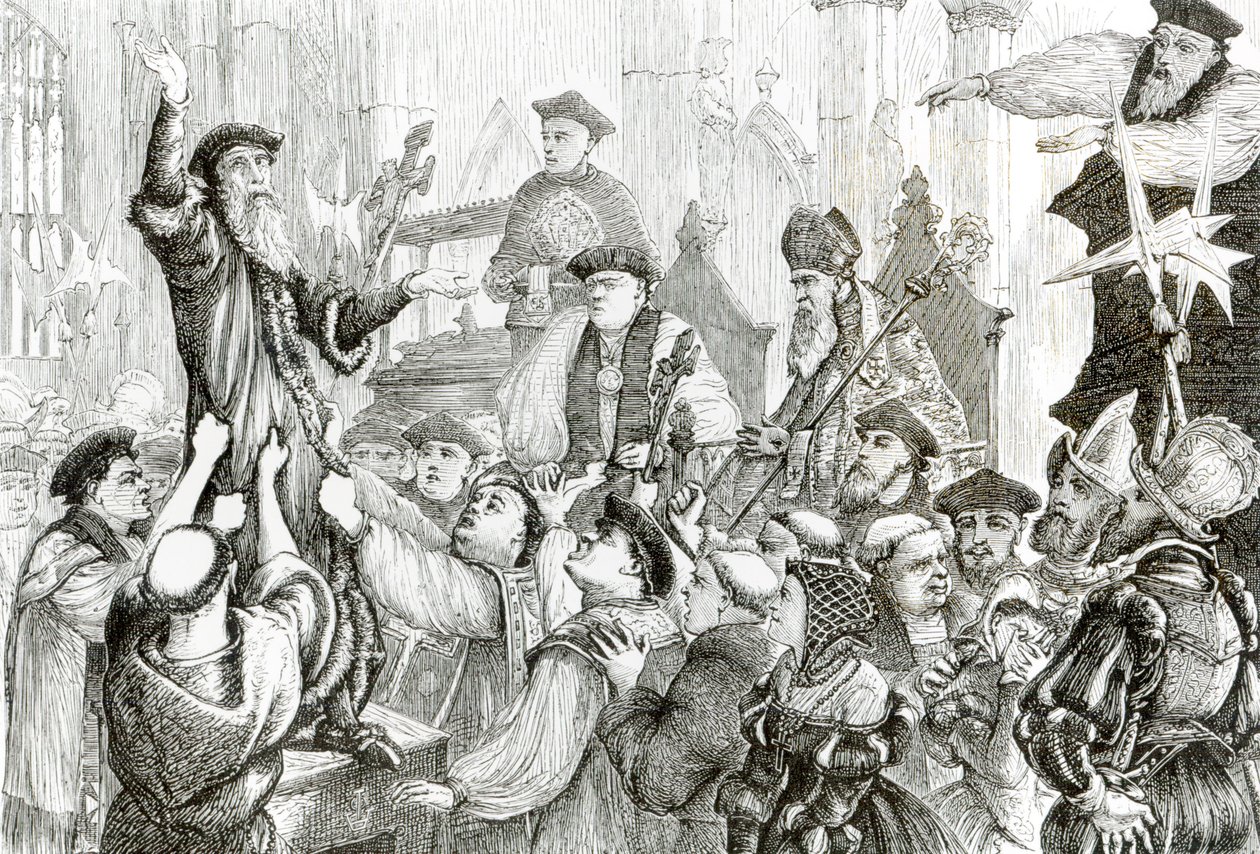 De herroeping van aartsbisschop Cranmer (1489-1566) in de St Mary