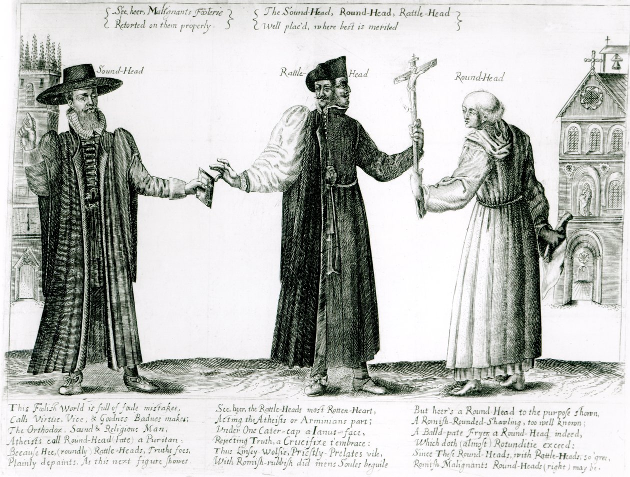 Het Geluidshoofd, Rammelhoofd en Rondhoofd, 1642 door English School