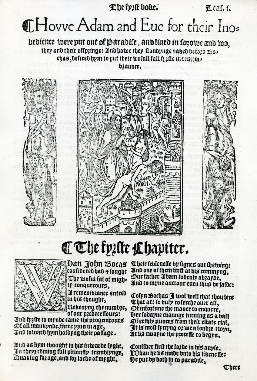 Het verhaal van Adam en Eva uit Boccaccio