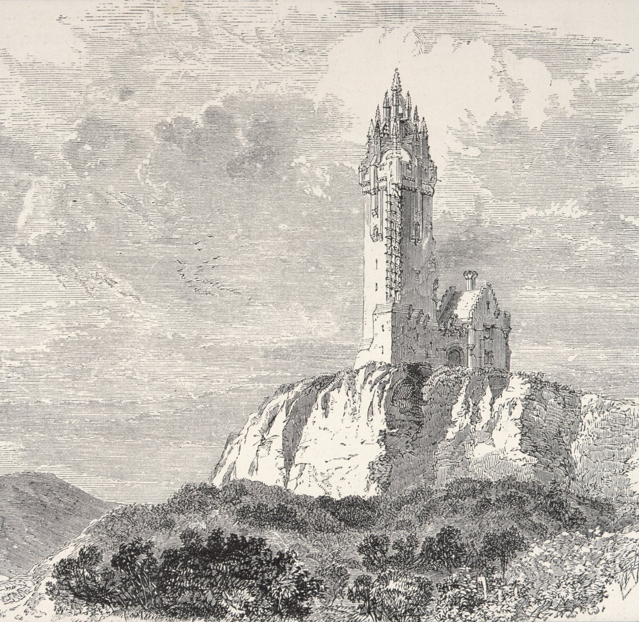 Het Wallace Monument, Stirling, ca. 1880, uit 