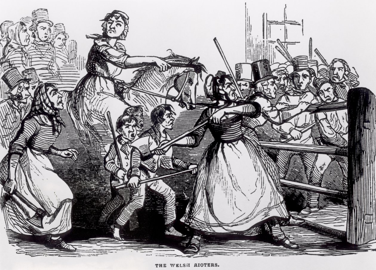 De Welshe relschoppers, uit The Illustrated London News, 11 februari 1843 door English School